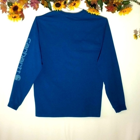 𝅺CARHARTT Mens Pullover, Size L Tall, Cobalt Blue. - Picture 2 of 6